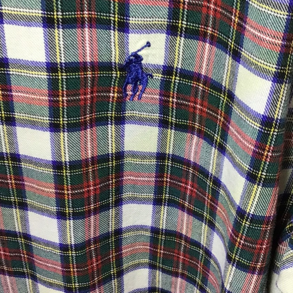 Ralph Lauren purple label men's L tartan plaid button down shirt - Picture 6 of 9